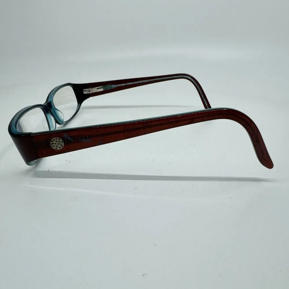 Bulova Eyeglasses‎ Frames AUGSBURG Chocolate/Teal 52-15-135 Full Rim H12148